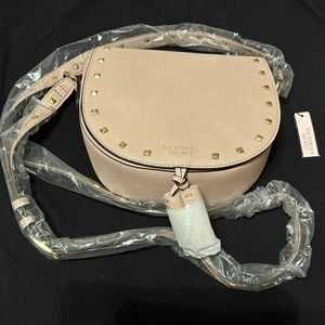 Victoria's Secret Blush Crossbody Bag with Gold Studs